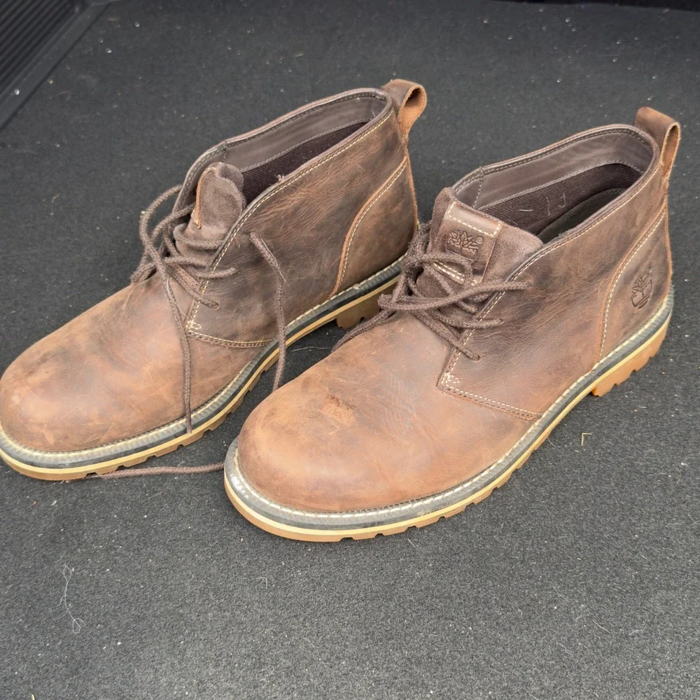 Timberland A12HY Larchmont Chukka Boots Brown Leather Size 9